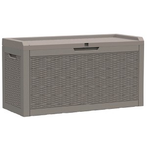 Infurnic Deck Boxes, Outdoor Patio Storage Box with Handle, Waterproof Box for Storage Patio Furniture Garden Tools, Brown, 41.93"*17.13"*22.44" - 1 of 4