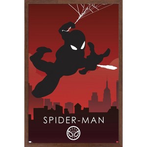 Trends International Marvel Heroic Silhouette - Spider-Man Framed Wall Poster Prints - 1 of 4