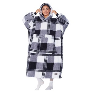 Ultra Long Fleece Blanket Hoodie Sweatshirt for Mens Womens, Full Body Warm Fuzzy Cozy Lounging Pullover, Adult Wearable Blanket, Gift - Catalonia - 1 of 4