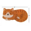 RugSmith Multi Machine Tufted Orange Sleeping Cat Shaped Doormat - 2 of 4