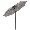 Sonkuki Patio 9FT LED Market Umbrellas With Solar Lights, Table Umbrella for Patio and Outdoor With Tilt Button for Deck and Pool - 2 of 4