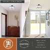 VAXCEL Marion 2-Light 13 in. Wide Mid-Century Modern Drum Semi Flush Mount Lighting Fixture, White Linen Shade - 4 of 4
