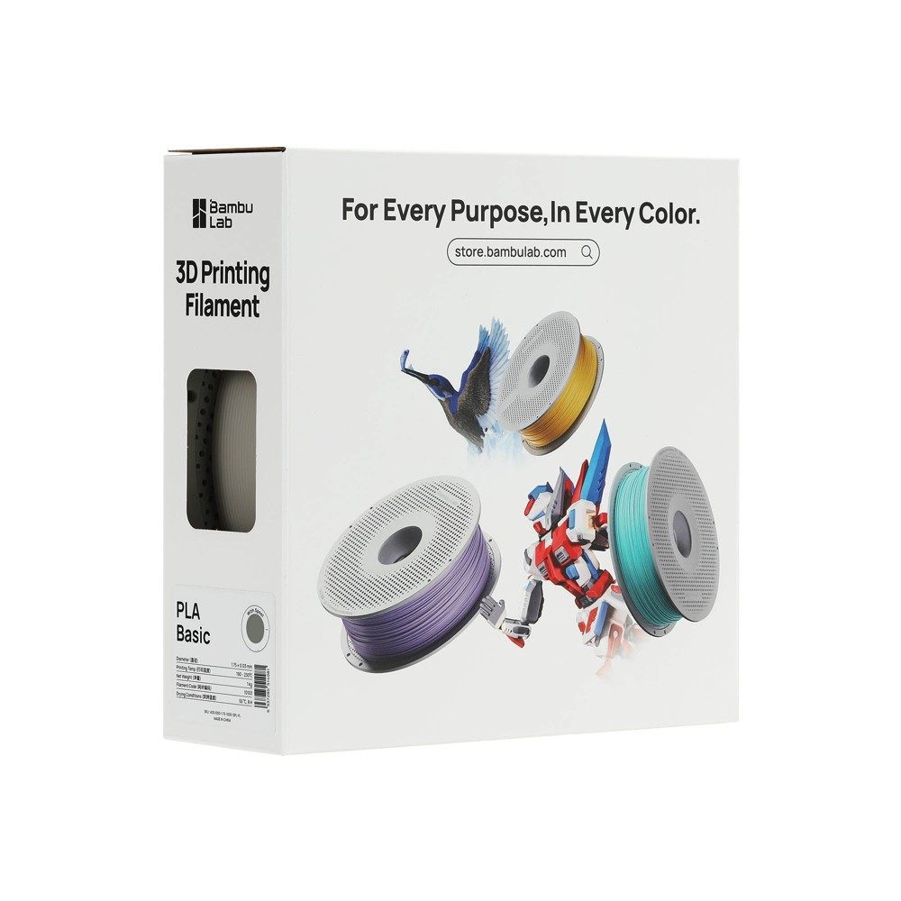 Bambu Lab PLA Basic Gray with Spool