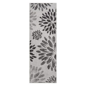 Coolmee Washable Area Rugs Non-Slip Modern Floral Indoor Rug Non-Shedding Soft Low Pile Carpet for Living Room Bedroom Home Office - 1 of 4