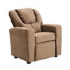 Yinvani Brown Velvet Child Recliner Chair with Armrests - 2 of 4