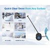 30-Inch Wheeled Snow Shovel with Adjustable Handle & Blade, Ergonomic Pusher for Driveway and Yard - 4 of 4