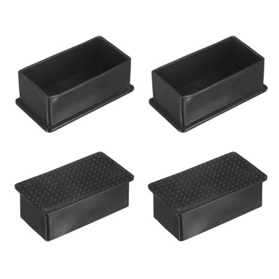 Unique Bargains Rectangle PVC Durable Anti-Slip Furniture Leg Caps