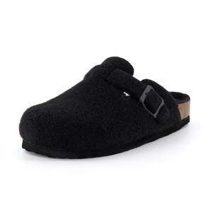 CUSHIONAIRE Hana Slip-On Buckle Clog with Cork Footbed +Memory Foam, Wide Widths Available - 1 of 4
