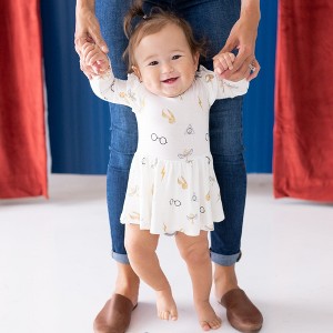 Kyte Baby Long Sleeve Twirl Bodysuit Dress in Icon Icon 3-6 Months - 1 of 3