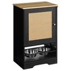Chery Life Pet Feeding Station with 1 Storage Cabinets, 2 Elevated Dog Bowls, Side Hooks, Anti-tip Kit, Black - 2 of 4