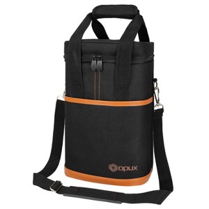 OPUX Wine Bag, 4,6 Bottle Cooler Insulated Tote Carrier Travel Picnic BYOB, Leakproof Padded Portable Party Christmas Gift - 1 of 4