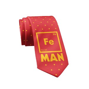 Crazy Dog T-Shirts Mens Iron Science Necktie Mens Novelty Neckties Science Teacher Tie Funny Ties Nerdy Fe man Tie Periodic Table Tie - 1 of 4