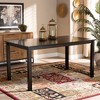 Baxton Studio Eveline Rectangular Wood Dining Table Espresso: Modern 6-Seater, MDF, Non-Extension - image 4 of 4