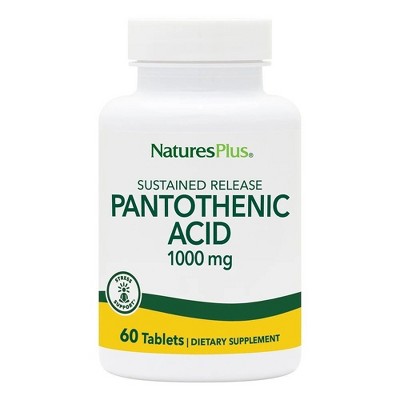 Pantothenic Acid 1,000mg Time Release by Nature's Plus  -  60 Sustained Release Tablet