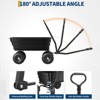 Poly Dump Cart - Heavy Duty 1200lbs Garden Cart with Quick-Release Dumping 13" Tires, Utility Wagon for Yard Work, Landscaping, Gardening - 3 of 4
