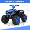 Costway 12V Kids 4-Wheeler ATV Quad Ride On Car w/ LED Lights Music  USB - 4 of 4