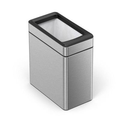 Brushed Stainless Steel 2.6 Gal Pedal Trash Can