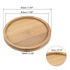 Unique Bargains Indoor Round Bamboo Planter Saucer Drip Tray Plant Drainage Trays 3 Pcs - 2 of 4