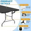 Musment 6ft Folding Table for Indoor Outdoor  Camping Party - 2 of 4