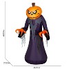Gemmy Airblown Inflatable Pumpkin Reaper, 4 ft Tall, Multi - 3 of 4