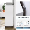 GALAXHERO 5-Drawer Wood Dresser with Top Cabinet, Mobile Storage Chest for Home Office, White - 4 of 4