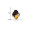 Black Bow Jewelry Brown/Yellow Glitter Overlay Glass & Sterling Silver Bead Charm, 17mm - 3 of 4