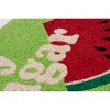 1'4" x 2'4" Hey Sugar Indoor/Outdoor Coir Doormat Green/White/Red - Entryways: PVC-Backed, Shake Clean, Summer Theme - 3 of 4