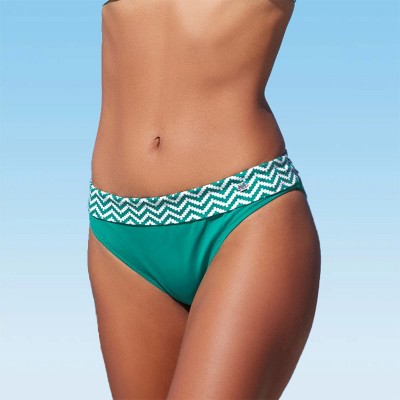 Women's Chevron Fold Over Bikini Swimsuit Bottom - LASCANA