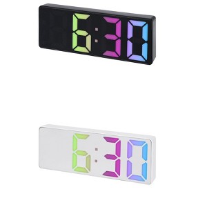 REGALWOVEN 2 Pcs Plastic Digital Adjustable Corded Electric Alarm Clock 6.3 x 2.4 x 1 Inches - 1 of 4