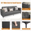 Sofas for Living Room, 84 Inch with Storage Armrests, Comfy Teddy Fleece Small Couch with Cup Holders and Convenient Side Pockets for Apartment - 2 of 4