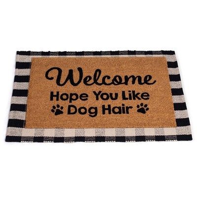 BIRDROCK HOME Layered Welcome Mats - Standard Welcome Mat - Natural Fade -  Vinyl Backed - Outdoor - Front Door Entryway Mats (30 x 42-Layered, Welcome