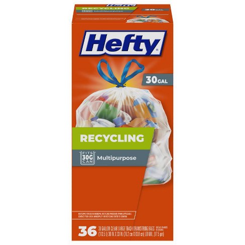 Hefty Strong Multipurpose Large Trash Bags, 30 Gallon, 74 Count