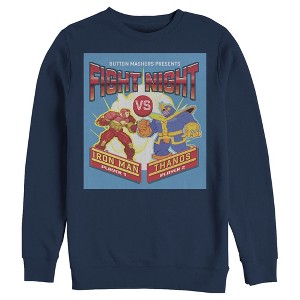 Men's Marvel Pixel Fight Night Iron Man Arcade Sweatshirt - 1 of 3