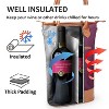 Tirrinia Insulated Wine Gift Bag - Padded 2 Bottle Wine Tote Carrier, Portable Wine Cooler Bag for Party Beach Travel, Gifts Idea - 2 of 4