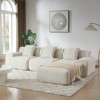 TiramisuBest 113" Corduroy L Sectional Corduroy Sectional Sofa Deep Seat Modular Oversized 3 Seater Couch No Assembly Vacuum Compression Sofa - 4 of 4