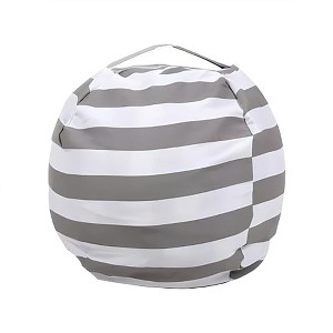 Itopfox Stuffed Toy Storage Bean Bag Chair for Kids, Teens, and Adults - Washable Cotton Canvas Organizer for Plush Toys & Textiles, Durable Beanbag - 1 of 4