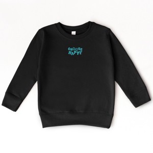 The Juniper Shop Embroidered Choose Happy Smiley Face Toddler Sweatshirt - 1 of 4