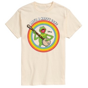Men's - The Muppets - Kermit Life's A Happy Song Rainbow Short Sleeve Graphic T-Shirt - 1 of 4