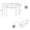 Kumasinova 47" Half Moon Mirror Console Table with Fluted Glass,Entryway Table with Crystal Knobs Drawer,Console Tables for Entryway&Bedroom - 3 of 4