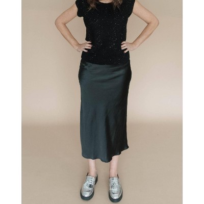 Women's Smitten For You Satin Skirt - entro