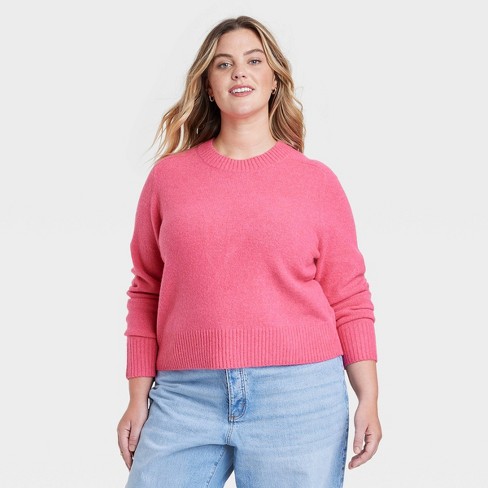 Plus size 2025 crew neck sweater