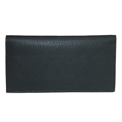 CTM Leather Solid Color Checkbook Cover Wallet - image 3