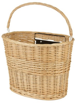 M-Wave BA-FW Clip-On Handlebar Wicker Basket, 25-32 mm