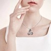 Slickblue Women's Celtic Triskele Necklace, 925 Silver with 18K Gold Accent, Spiral Pendant, 18" Chain - 2 of 4