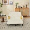 Corduroy Loveseat with Storage Pocket, USB Charger and Recliner/Daybed Function - 3 of 4