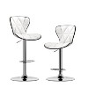 Vatros Swivel Bar Stools Upholstered Adjustable Height Counter Stools Set of 2 - 3 of 4