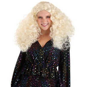 HalloweenCostumes.com One Size Fits Most Women Retro Disco Diva Women's Wig, Brown - 1 of 3