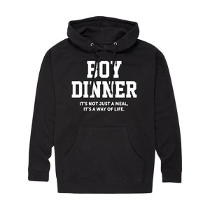 Men's - Instant Message - Boy Dinner Way Of Life Graphic Fleece Pullover Hoodie - 1 of 4