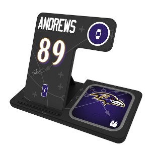 NFL Baltimore Ravens Players Game Tactic 15-Watt 3 in 1 Charging Station - 1 of 4