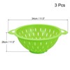 Unique Bargains PP Plastic Dual Handles Quick Drain Design Vegetable Colander 3 Pcs - 2 of 3